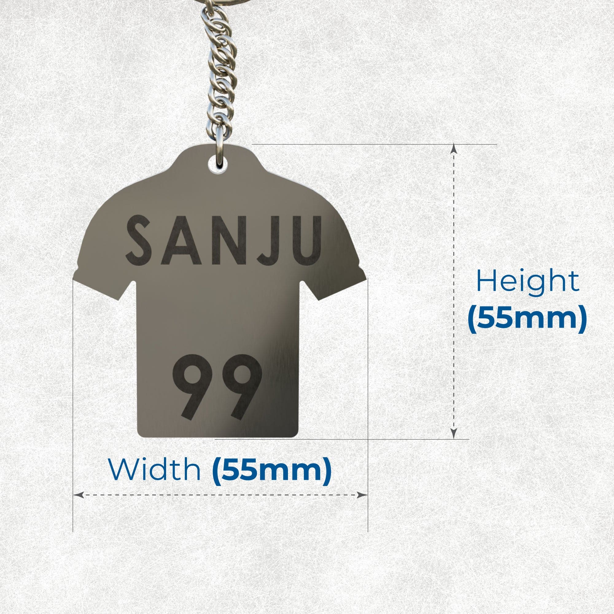 Glory Customized Sports Jersey Metal Keychains | Custom Name & Number | Gift for Sports persons | Stainless Steel