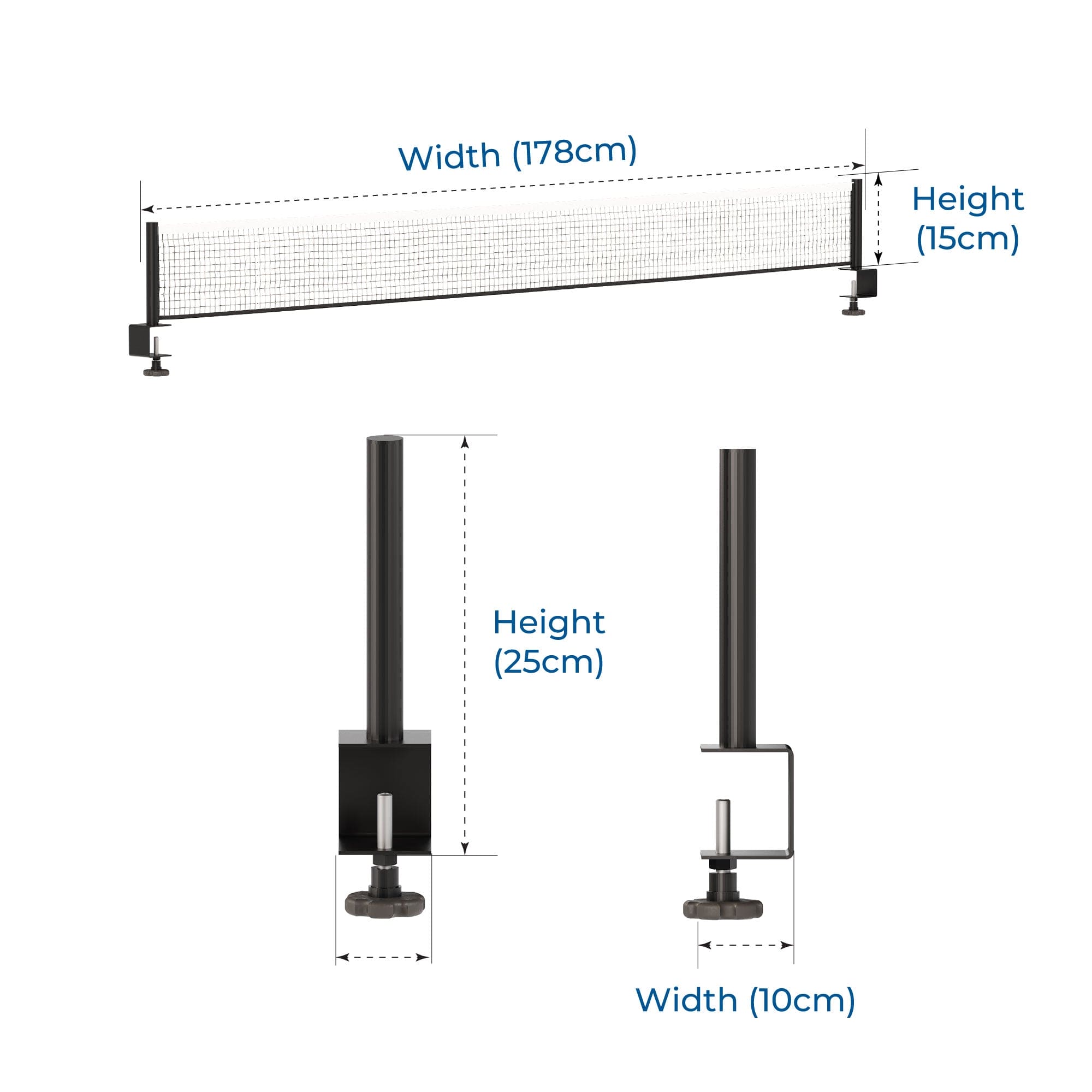 Glory Medal Hanger Adjustable Table Tennis Net with Holder - Perfect for Indoor & Outdoor Tables