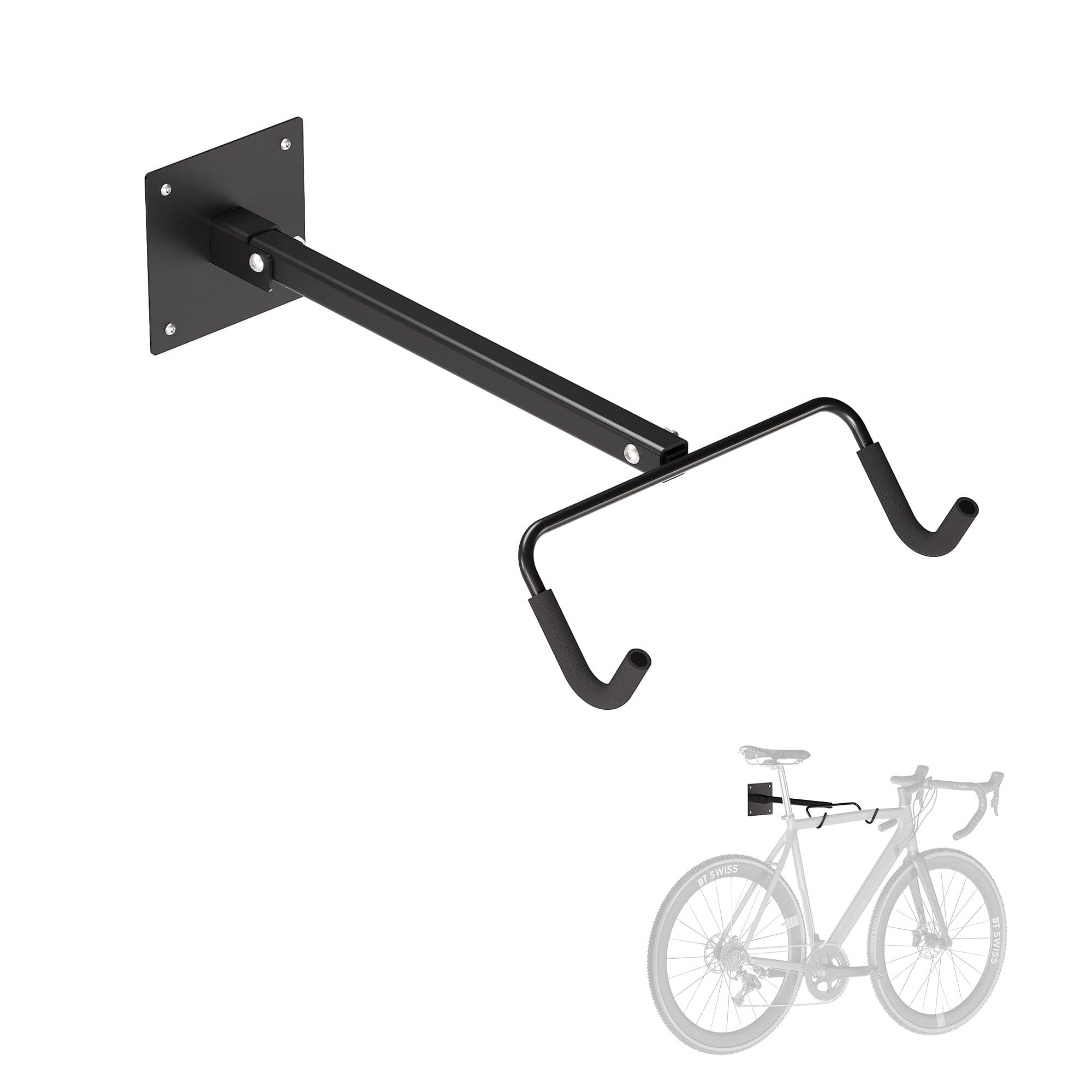 Glory Medal Hangers Foldable Bicycle Wall Mount - Indoor Storage - Heavy-Duty Steel - Holds up to 15 kg