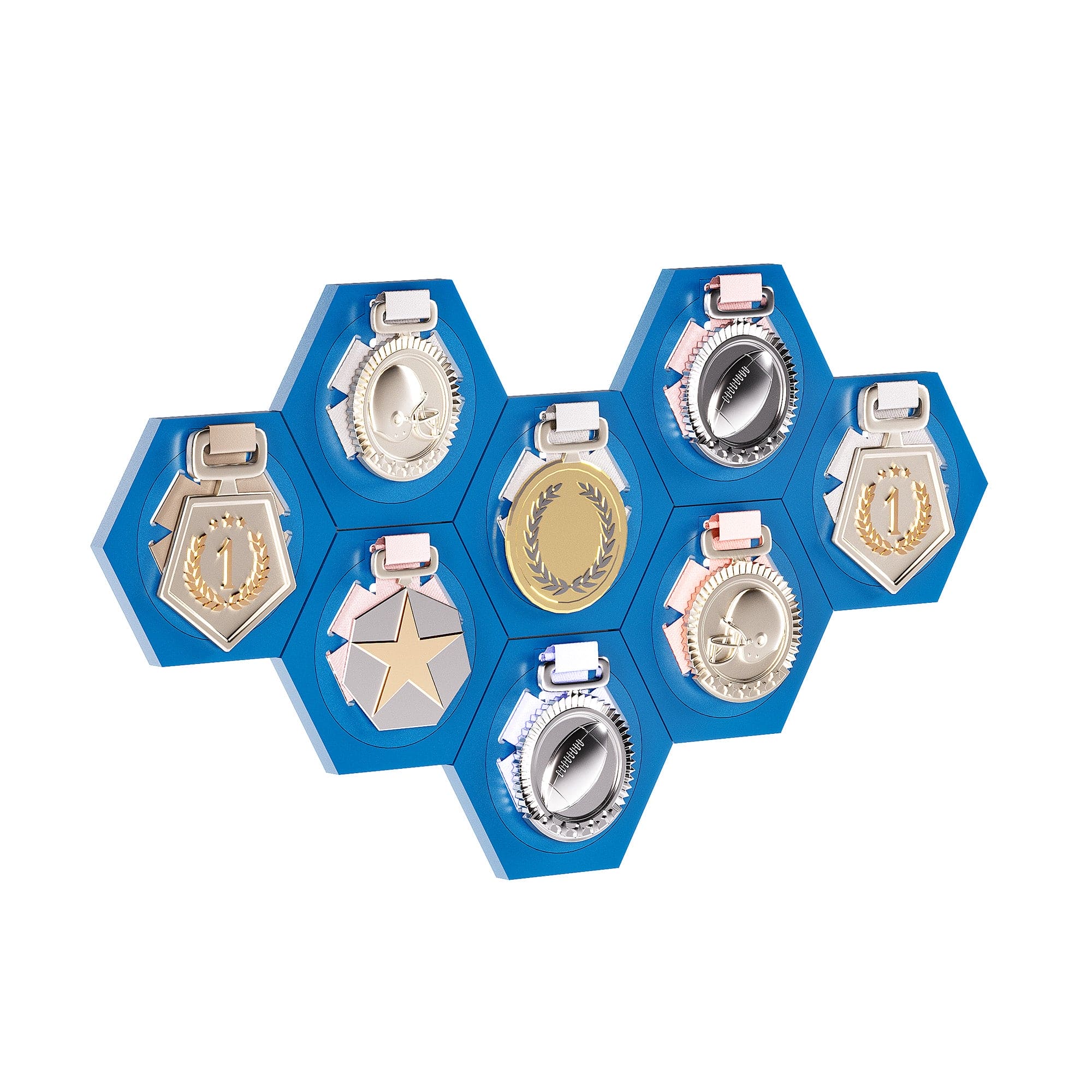 Glory Medal Hangers Special Hexagon Single Medal Holder | Special Medal Holder