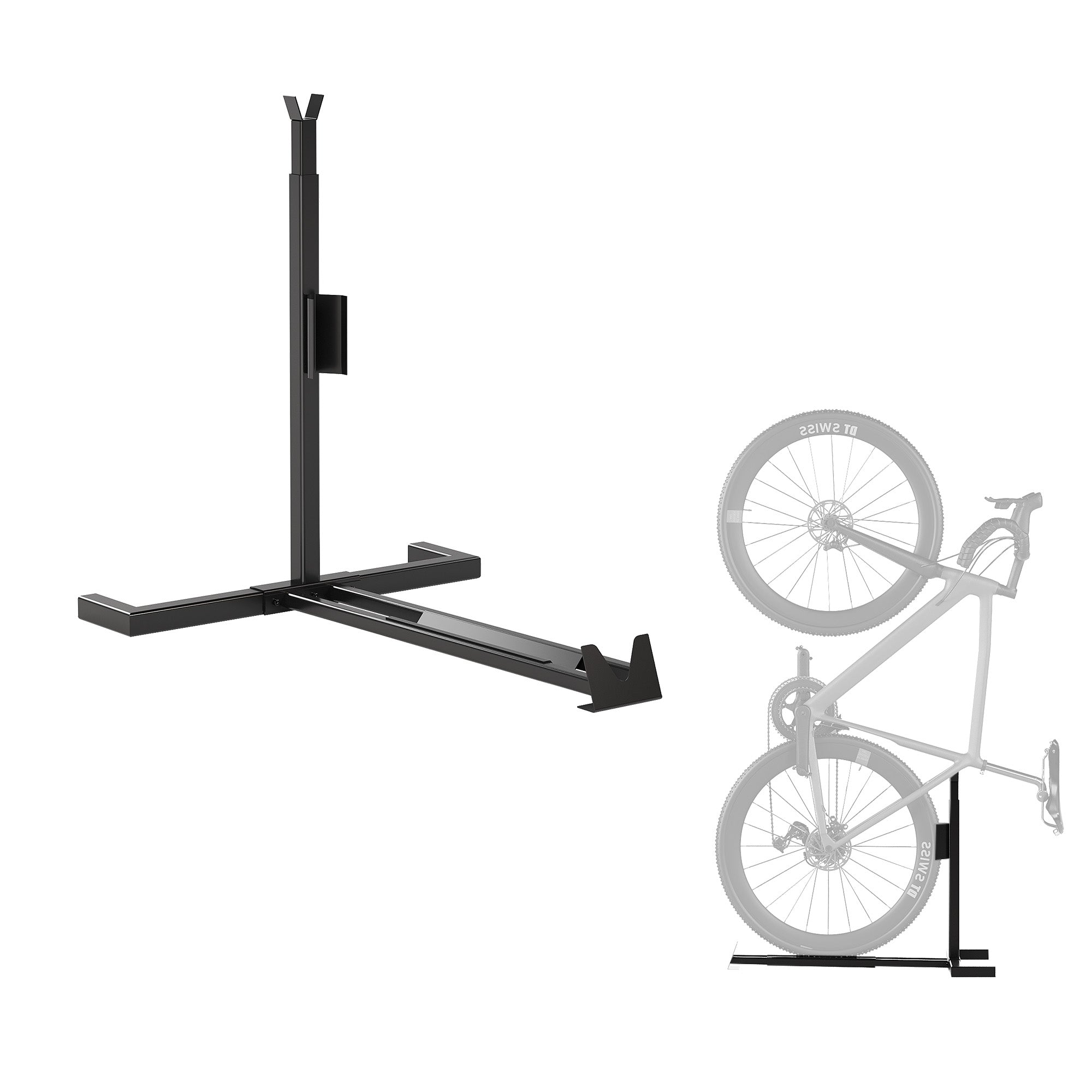 Vertical Bicycle Floor Stand – Non Screwable Indoor/Outdoor Bike Storage – For Home, Apartment, Garage (Max 25kg)