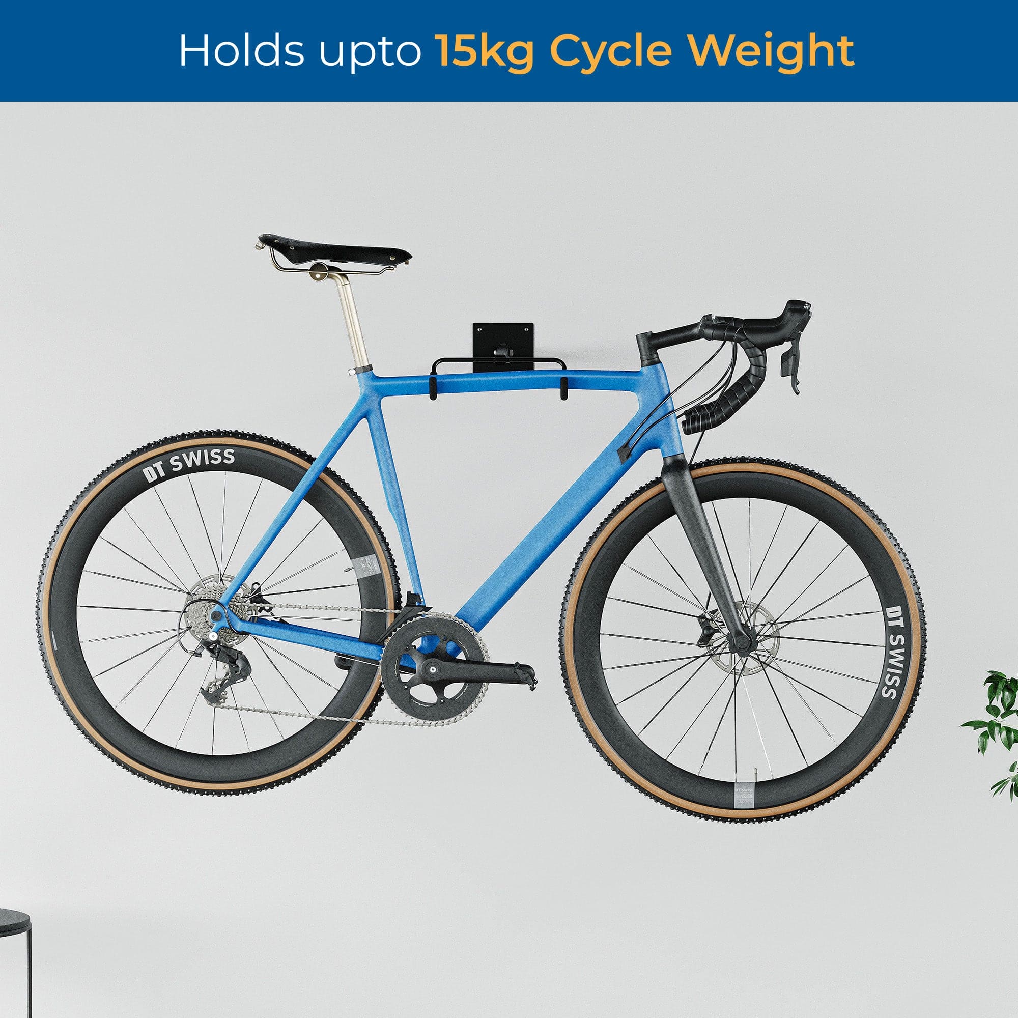 Glory Medal Hangers Foldable Bicycle Wall Mount - Indoor Storage - Heavy-Duty Steel - Holds up to 15 kg