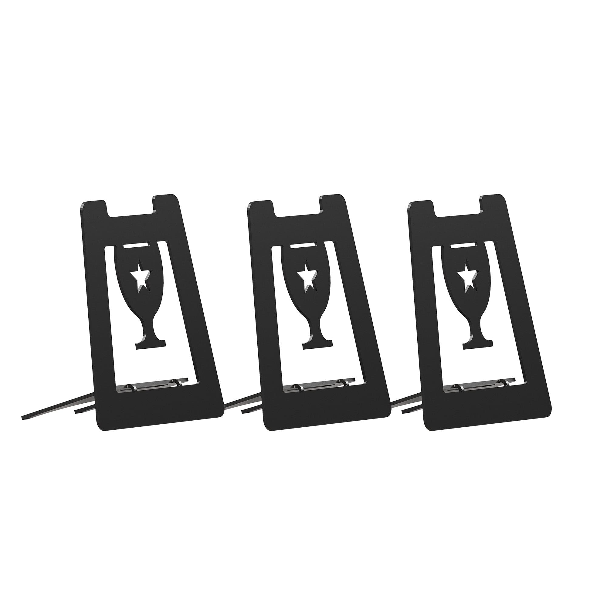 Special Medal Table Top Display Holder - Black Metal Glossy Finish (Pack of 3)