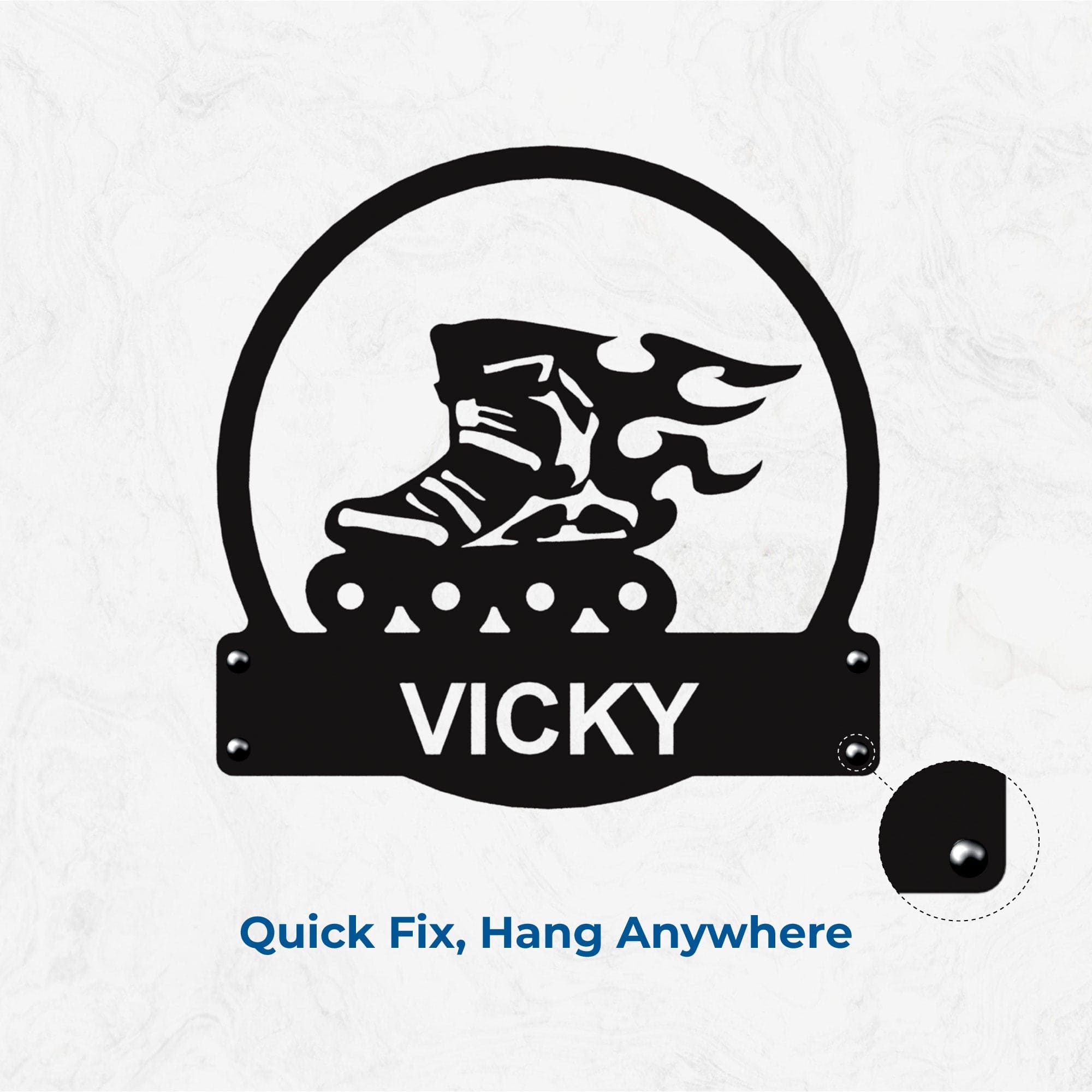 Personalized Sports Wall Art | Monogram | Black Glossy Finish