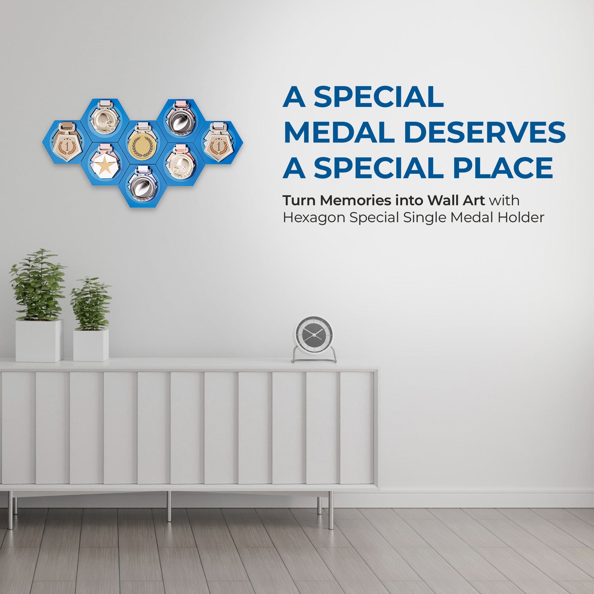 Glory Medal Hangers Special Hexagon Single Medal Holder | Special Medal Holder