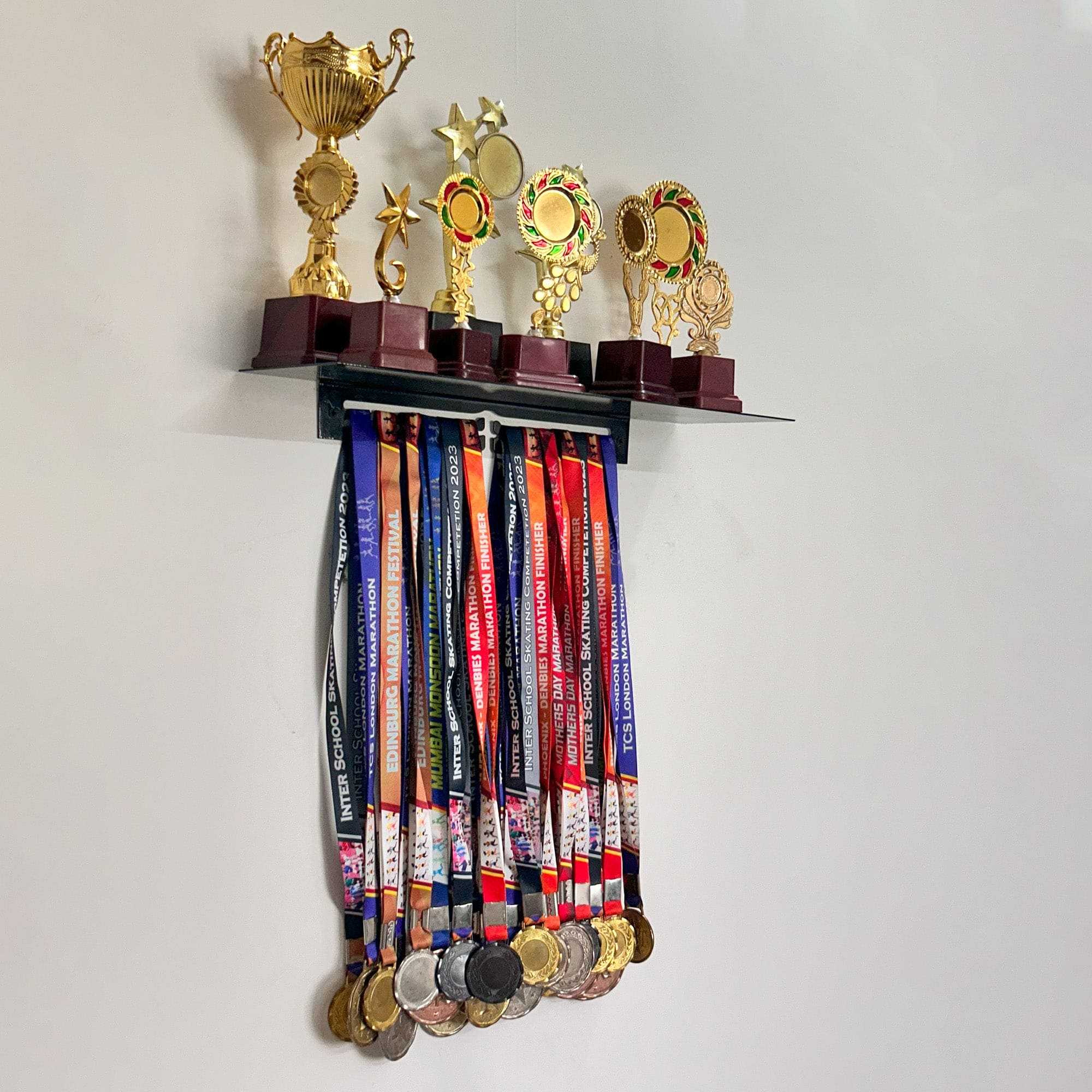 Large Trophy Rack with Medal Hanger