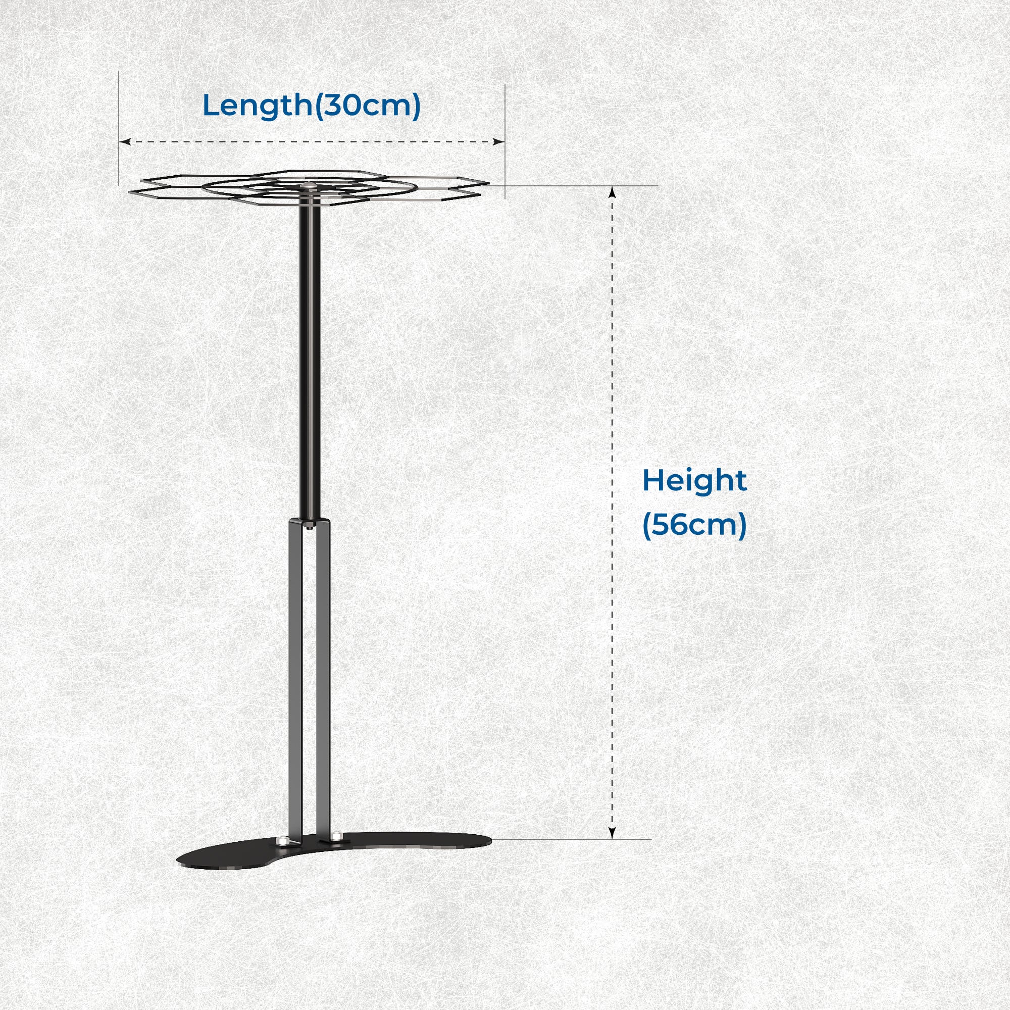 360° Medal Display Stand – Glory Rotating Hanger – Black Glossy – Hang Up to 75 Medals
