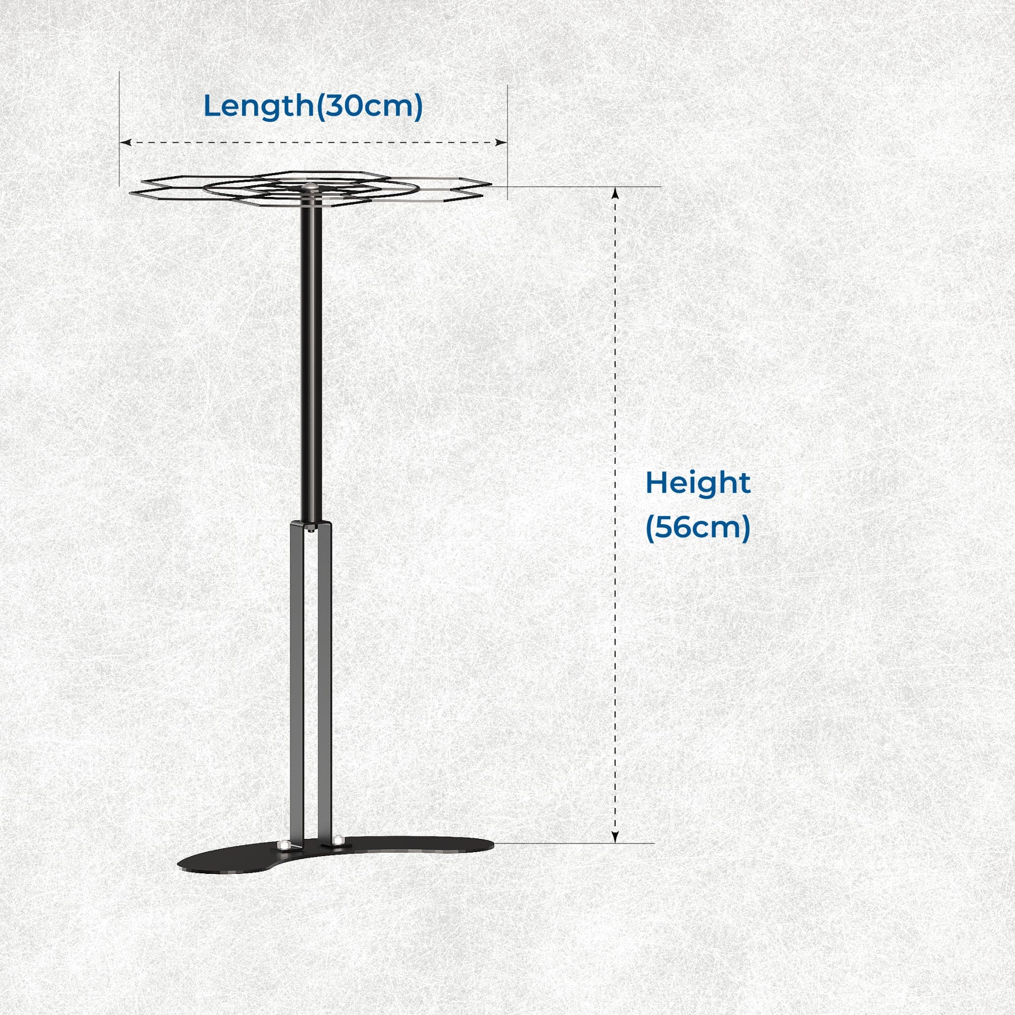 360° Medal Display Stand – Glory Rotating Hanger – Black Glossy – Hang Up to 75 Medals