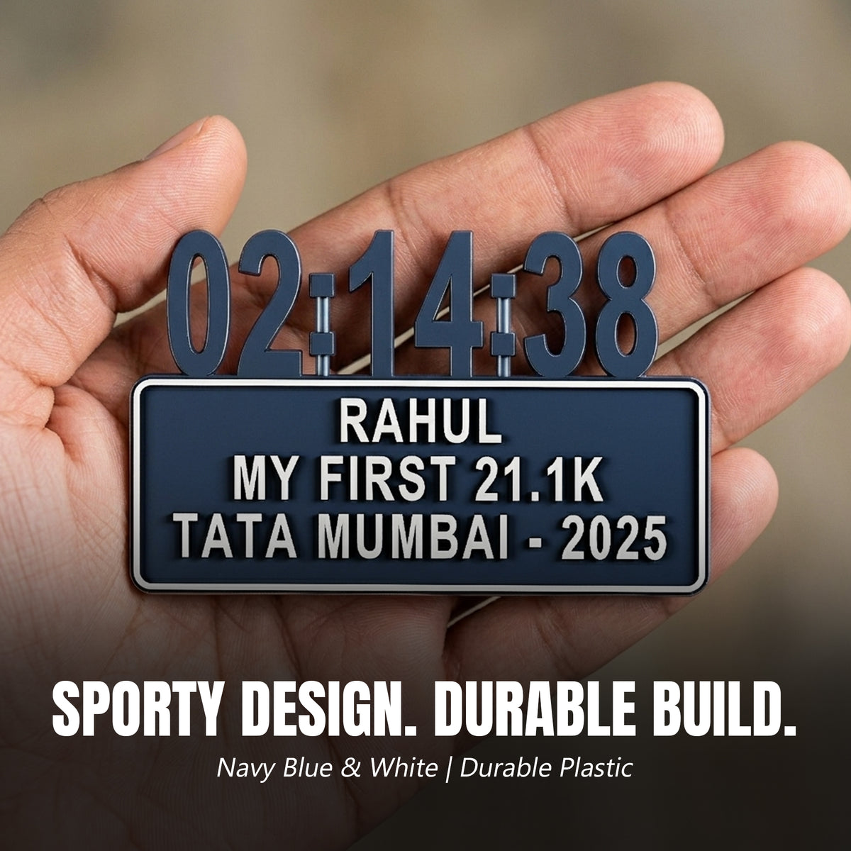 Personalized Marathon Fridge Magnet for Runners | Custom Running Achievement with Name, Best Timing, Event & Year