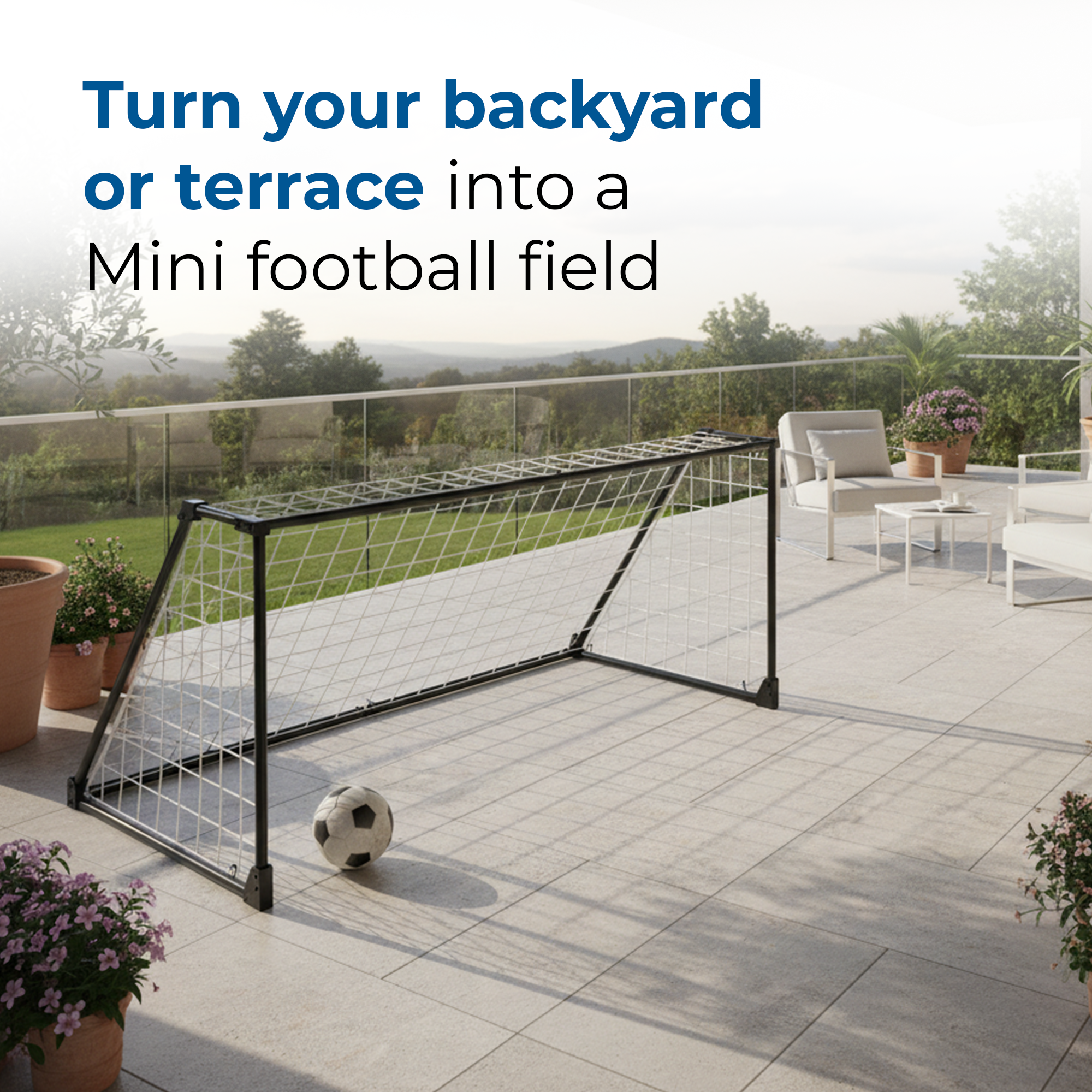 Glory Medal Hangers Kids Football Goal Post | Durable Frame & Strong Net | Sports Training & Fun for Boys & Girls