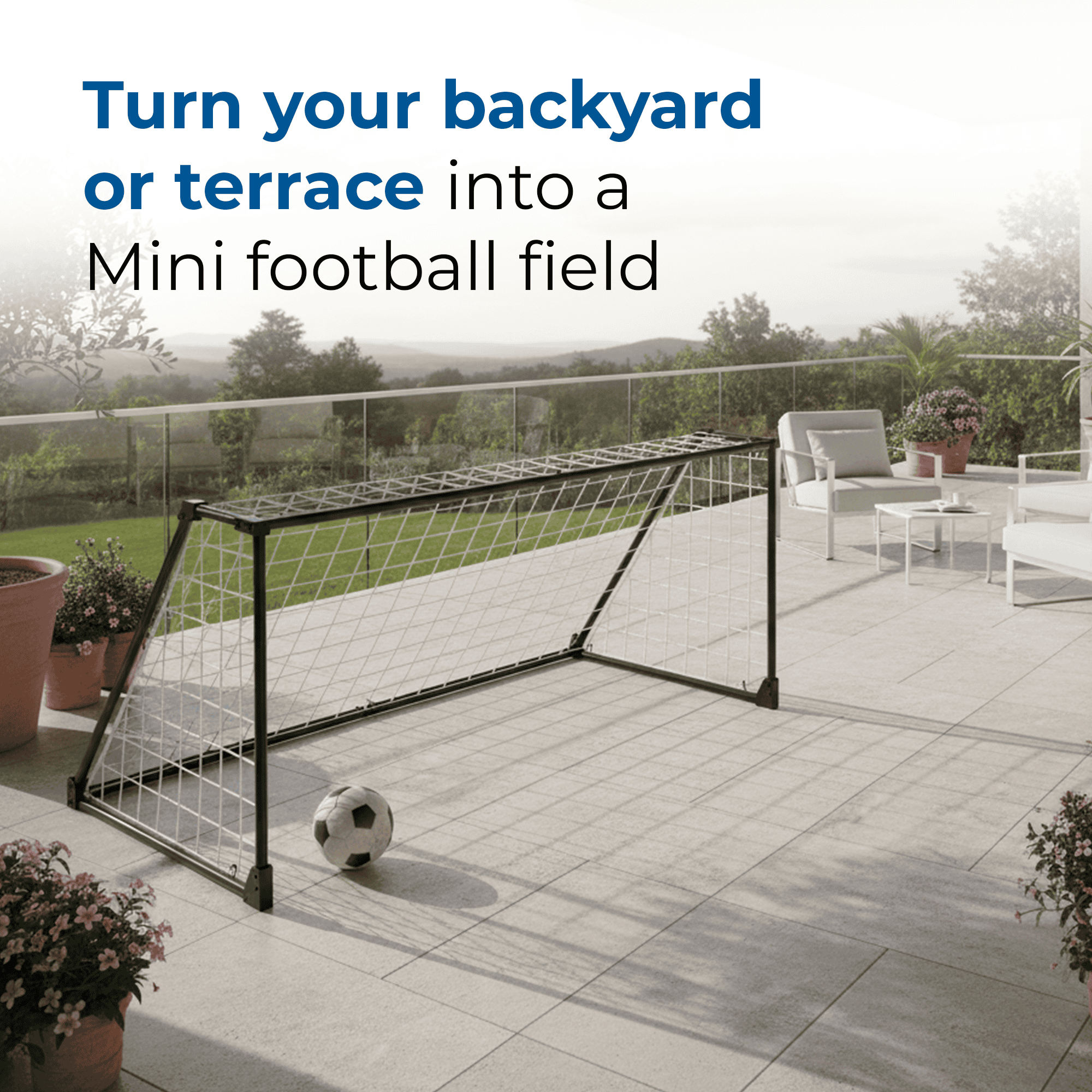 Kids Football Goal Post – Easy Assembly Portable Net for Outdoor & Indoor Play | Durable Frame & Strong Net | Sports Training & Fun for Boys & Girls