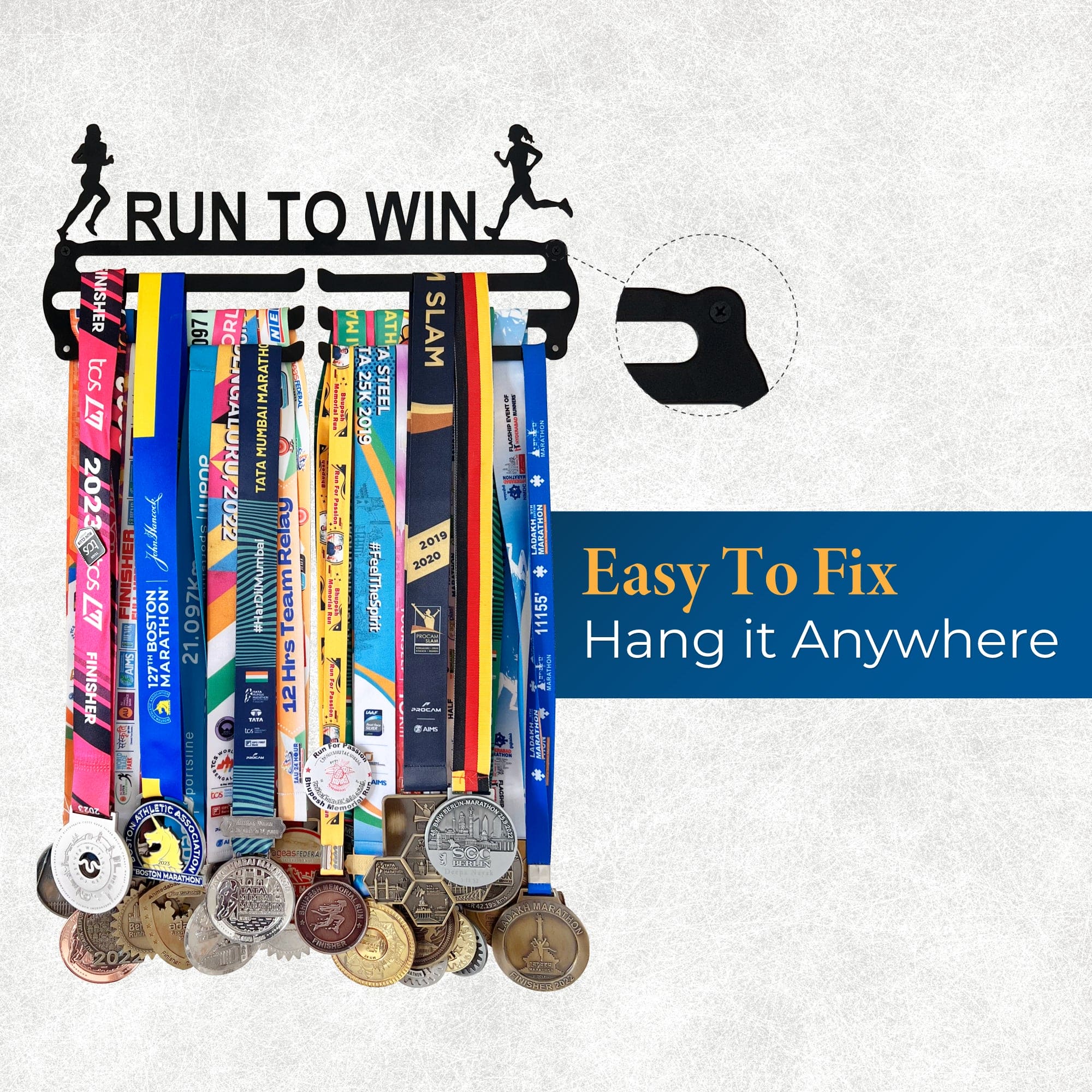 Personalized Medal Display Hanger for Athletes - Old
