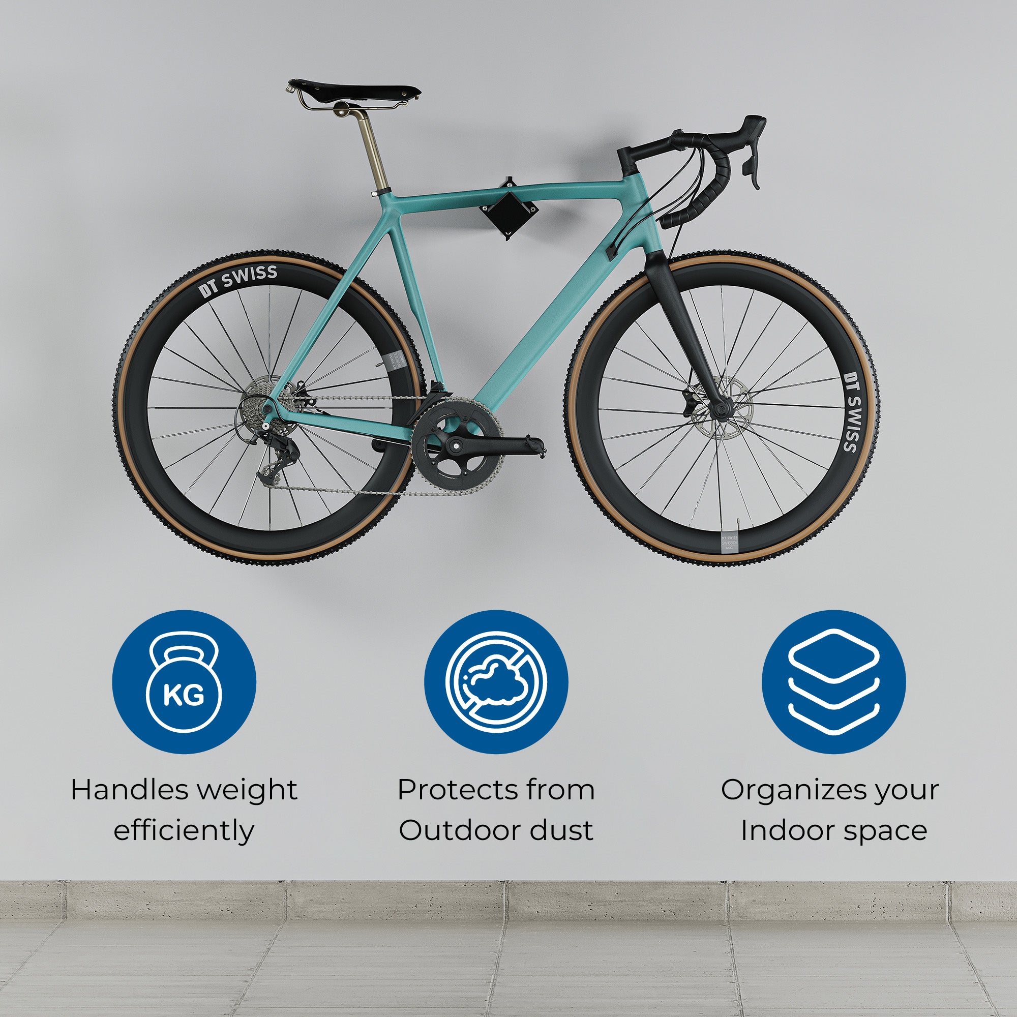 Glory Bicycle Wall Mount - Cycling Indoor Bike Storage. Turn Your Bike Into Art (20 kg Capacity)