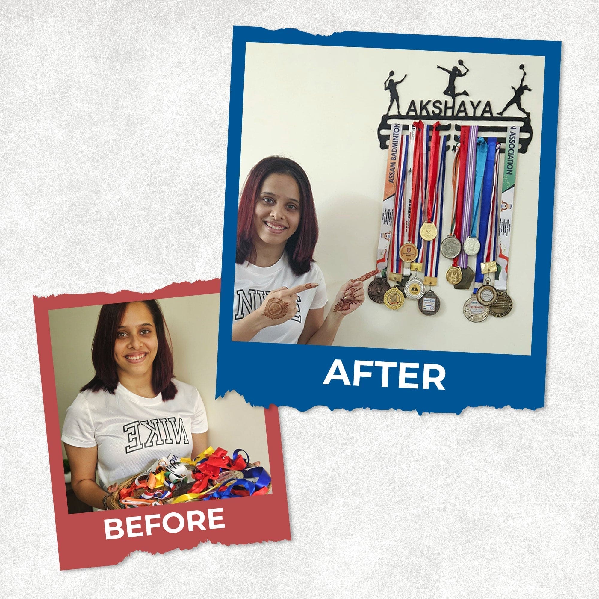 Personalized Medal Display Hanger for Athletes
