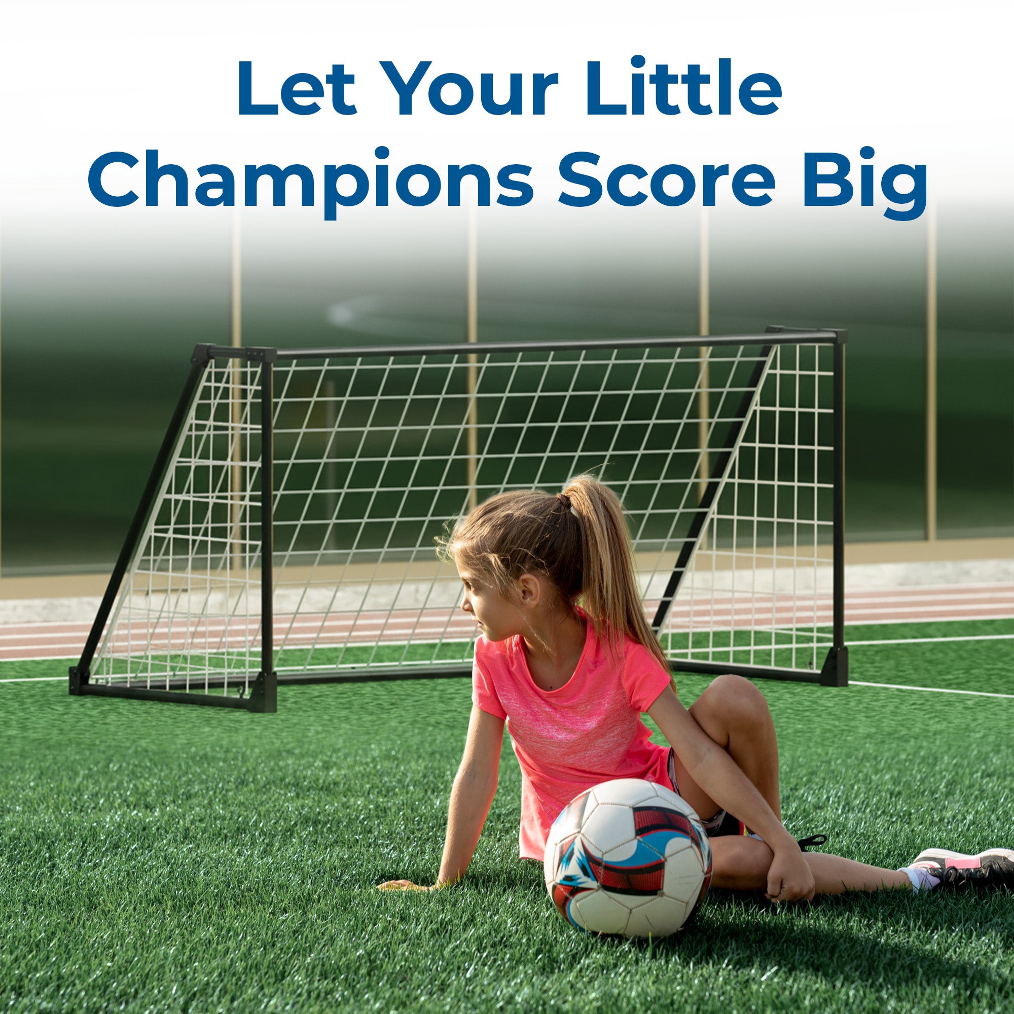 Glory Medal Hangers Kids Football Goal Post | Durable Frame & Strong Net | Sports Training & Fun for Boys & Girls