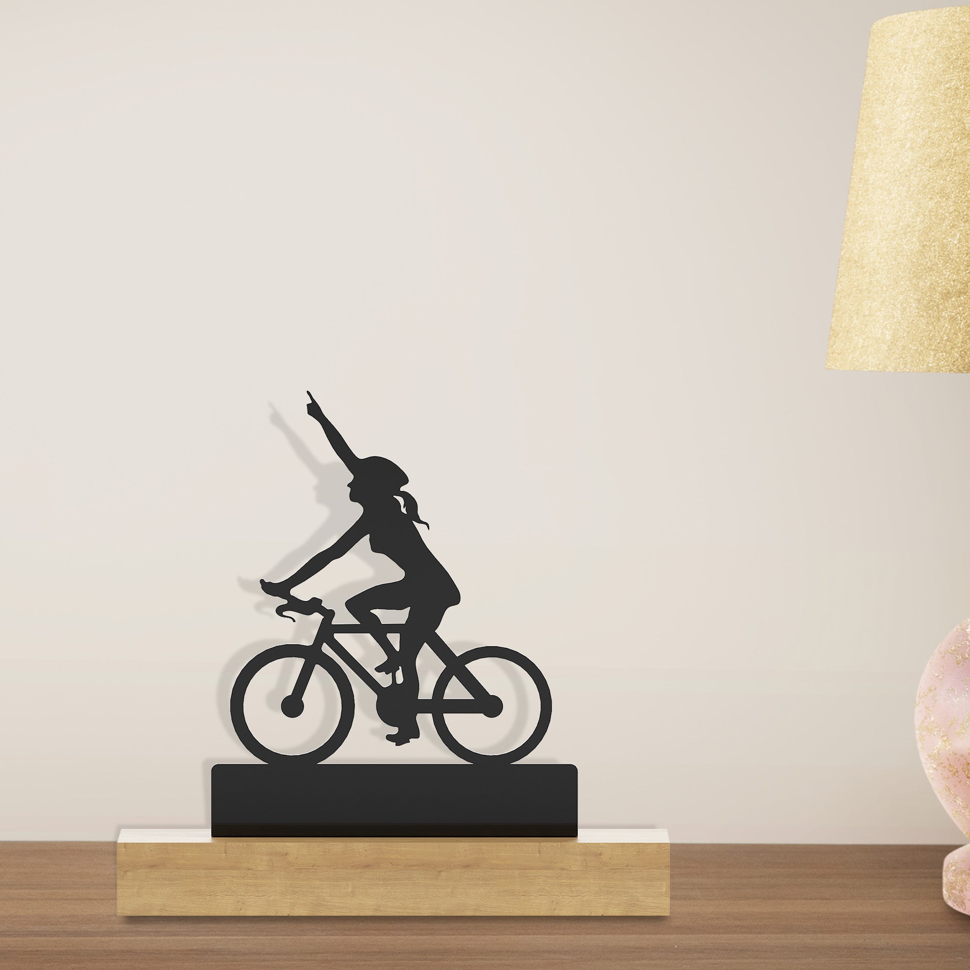 Sports Tabletop Decor -  2 Sports Stand pieces - Black Glossy Metal Table Showpiece | Athlete Figurine| Silhouette Desk Ornaments