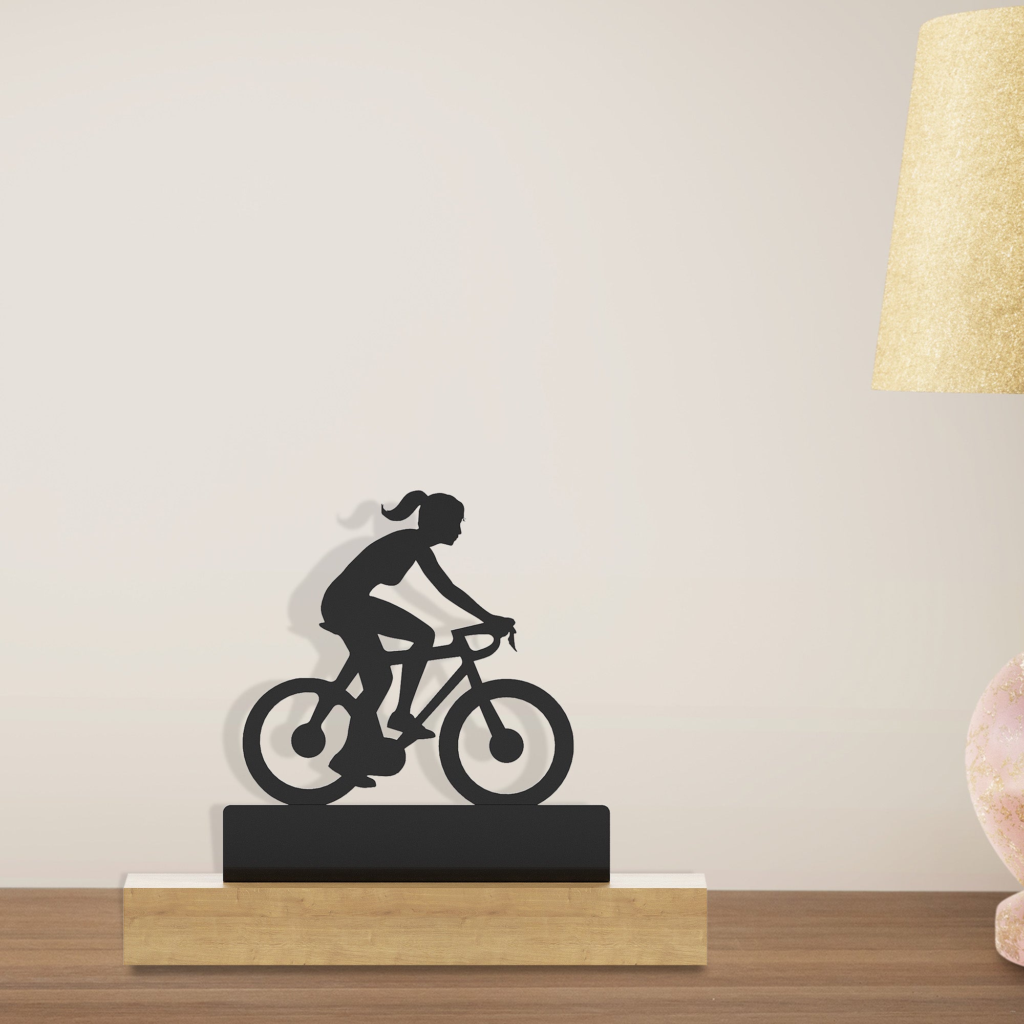 Sports Tabletop Decor -  2 Sports Stand pieces - Black Glossy Metal Table Showpiece | Athlete Figurine| Silhouette Desk Ornaments