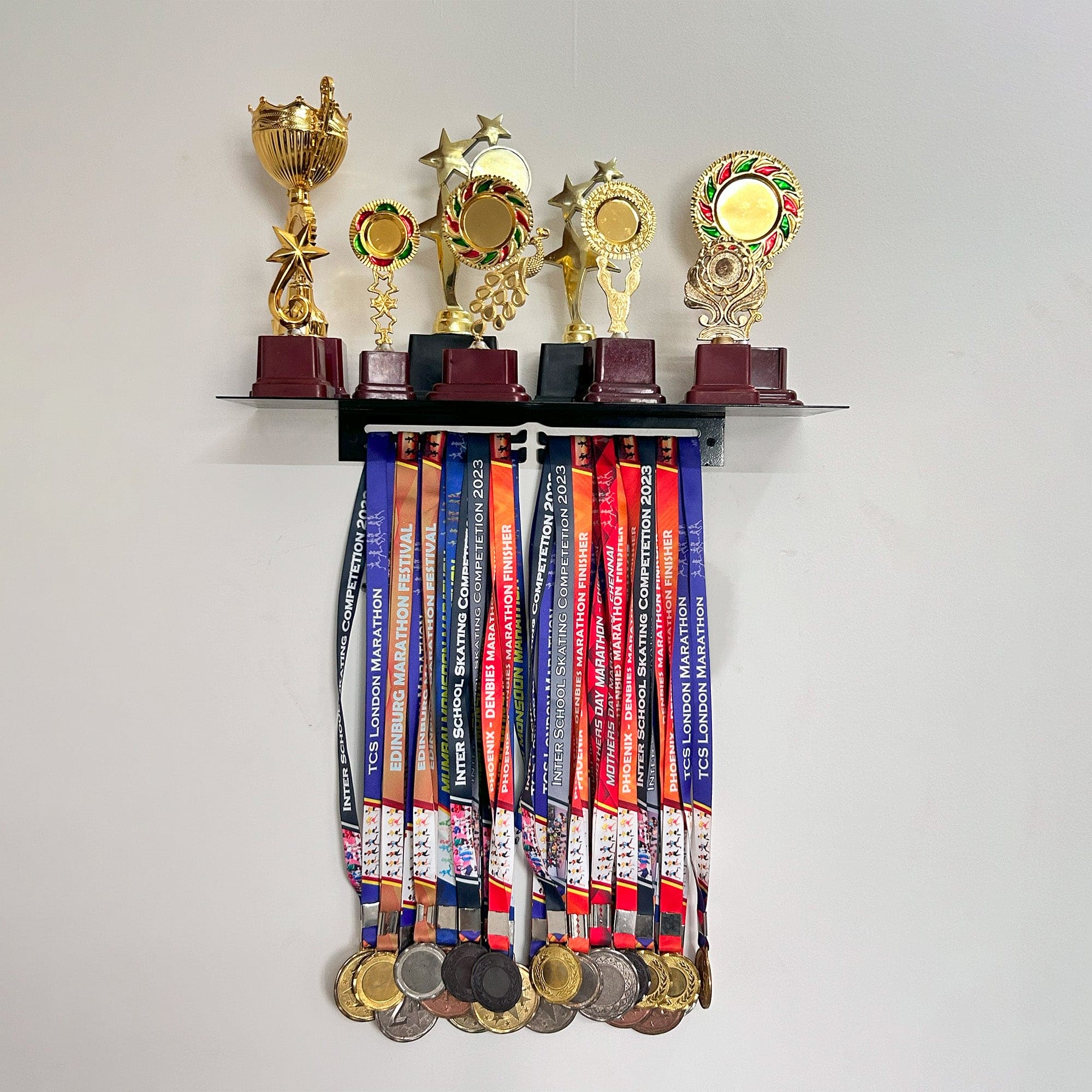 Large Trophy Rack with Medal Hanger