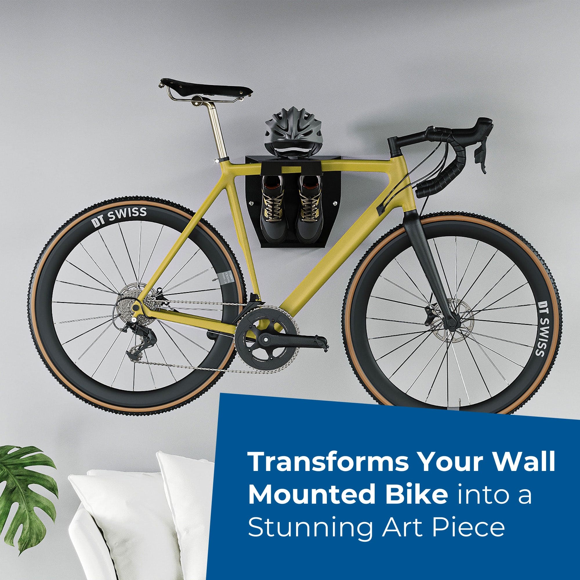 Glory Bicycle Wall Mount with Shelf - Cycling Indoor Bike Storage | Organise Helmet, Sun Glass, Shoe.