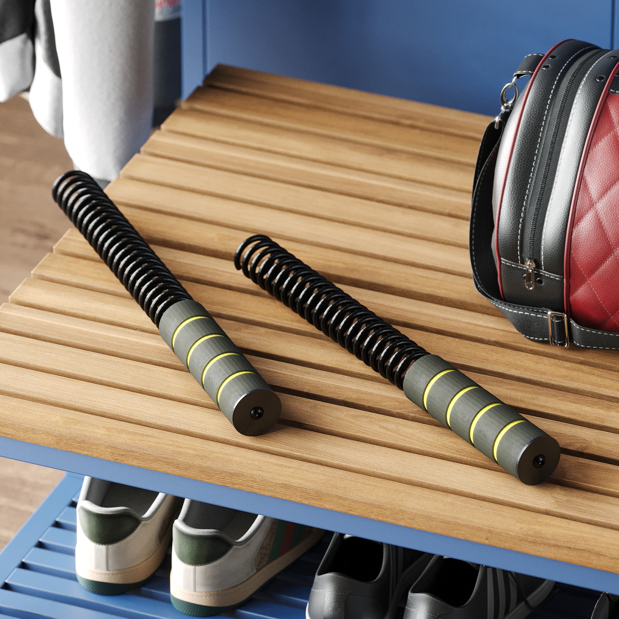 Glory Ropeless Spring Battle Rope Set of 2 – Portable Full Body Trainer for Strength, Cardio, HIIT & Muscle Building | Ideal for Small Rooms & Home Gyms Workouts